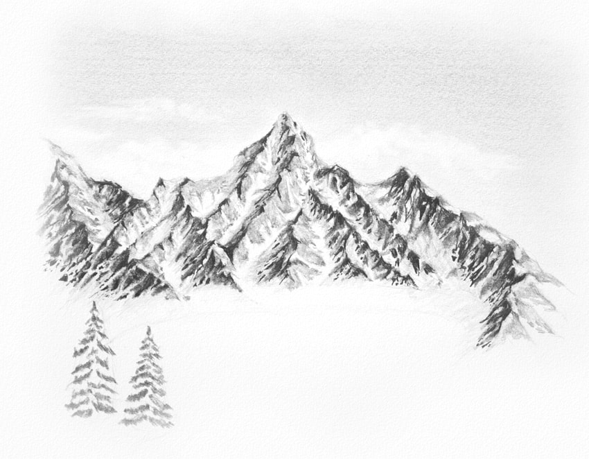 Рисуем зимний пейзаж с нуля