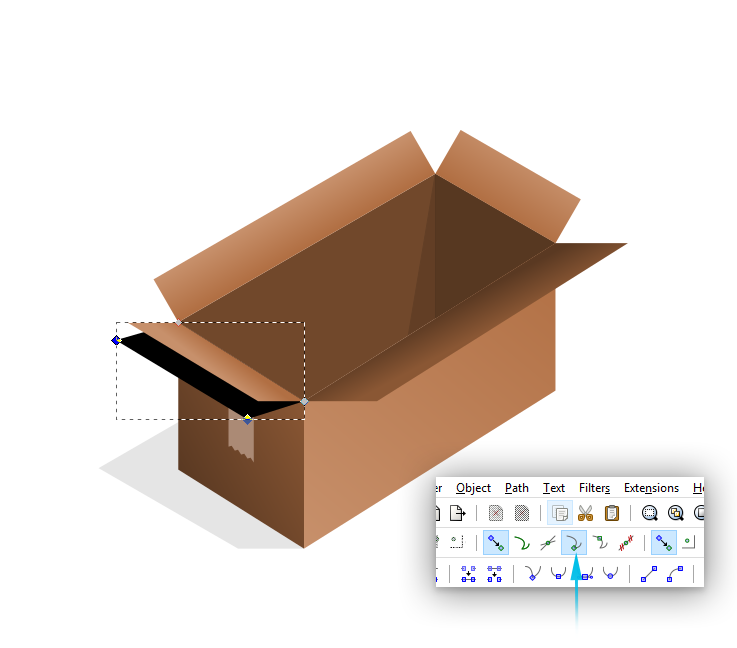 Рисуем векторную коробку в Inkscape