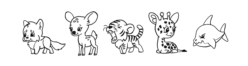 Рисуем животных в стиле чиби